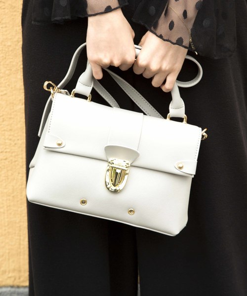 PLAIN CLOTHING（プレーンクロージング）の「ワンハンドルハンドバッグ/ショルダーバッグ【PLAIN CLOTHING】（ショルダーバッグ・レディース・ライトグレー/キャメル/アイボリー/ブラック・FREE）」の15枚目の写真