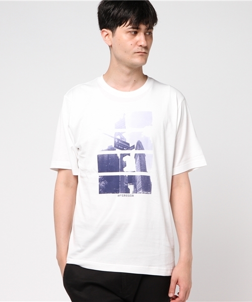 McGREGOR（マックレガー）の「天竺フォトプリントＴシャツ（Tシャツ/カットソー・メンズ・アイボリー/ネイビー/レッド/モスグリーン・LL/L/M）」の2枚目の写真