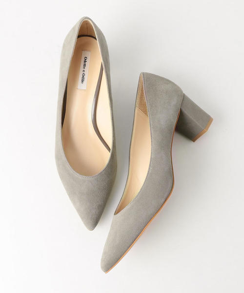 ODETTE E ODILE（オデットエオディール）の「OFD ポインテッドブロックヒール パンプス55↓↑（パンプス・レディース・ダークグレー/ネイビー/レッド/その他2/ブラウン/ライトグレー/ブラック/ケリー・25cm/22cm/21.5㎝/22.5cm/24.5cm/23cm/23.5cm/24cm）」の3枚目の写真