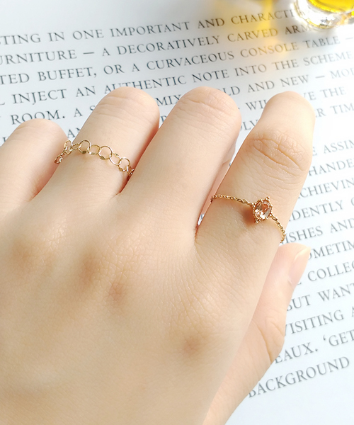 NOIR DE POUPEE(ノワールドプーペ)の「【WEB限定】K10 バブル ゴールドチェーンリング(リング・レディース・ゴールド・#9/#11)」の8枚目の写真