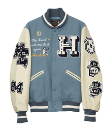 HYSTERIC GLAMOUR | DEVIL 刺繍 レザースリーブスタジャン(スタジャン)