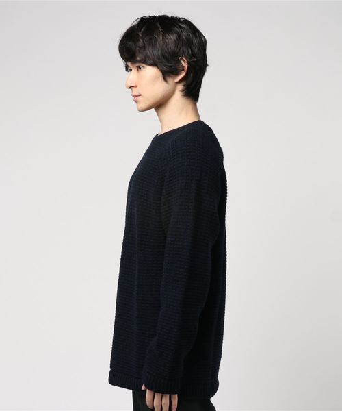 Nudie Jeans（ヌーディージーンズ）の「Hans（ニット/セーター・メンズ・ダークグリーン/ブラック・LARGE/MEDIUM/SMALL/X-SMALL）」の3枚目の写真
