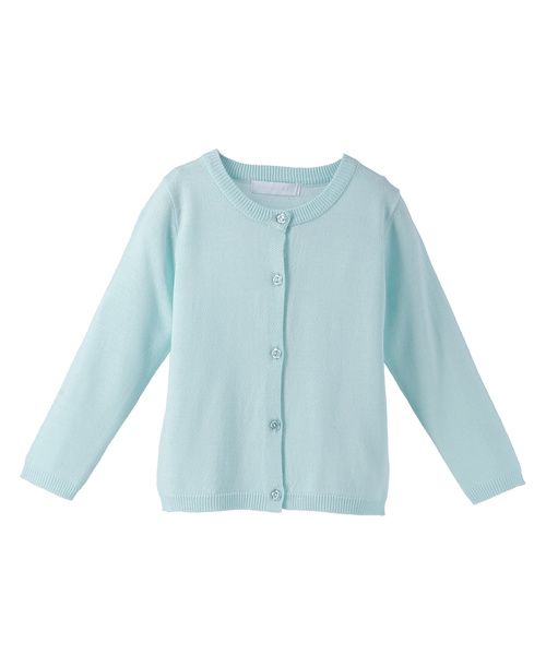 Catherine Cottage(キャサリンコテージ)の「ウォッシャブルニット ラウンドネックカーディガン(カーディガン/ボレロ・キッズ・ホワイト/ネイビー/グレー/サックスブルー/ピンク/イエロー/グリーン/ライラック・140/150/160/130/110/120)」の5枚目の写真