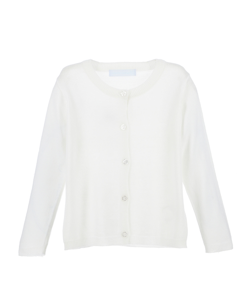 Catherine Cottage(キャサリンコテージ)の「ウォッシャブルニット ラウンドネックカーディガン(カーディガン/ボレロ・キッズ・ホワイト/ネイビー/グレー/サックスブルー/ピンク/イエロー/グリーン/ライラック・140/150/160/130/110/120)」の16枚目の写真