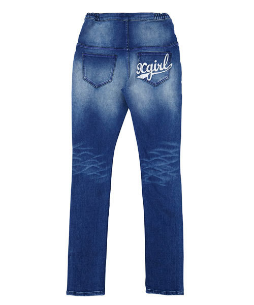 X-girl Stages（エックスガールステージス）の「EMBROIDERED POCKET JEANS（マタニティウェア/グッズ・キッズ・インディゴブルー/ライトインディゴブルー・X-SMALL/SMALL/MEDIUM）」の3枚目の写真