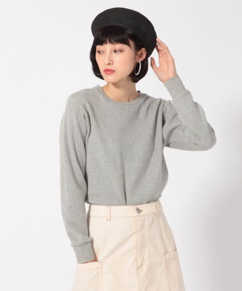 LOWRYS FARM（ローリーズファーム）の「ワッフルプルオーバー  789126 （Tシャツ/カットソー・レディース・ブラック/グレー/グリーン/ホワイト・LARGE/MEDIUM）」の3枚目の写真