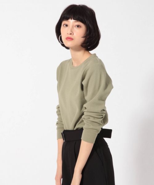 LOWRYS FARM（ローリーズファーム）の「ワッフルプルオーバー  789126 （Tシャツ/カットソー・レディース・ブラック/グレー/グリーン/ホワイト・LARGE/MEDIUM）」の4枚目の写真