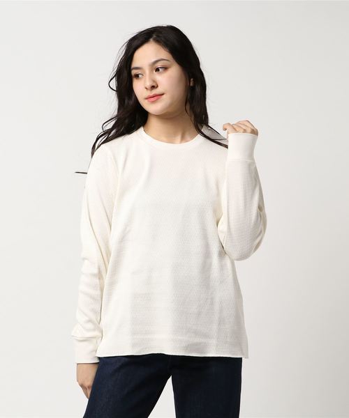 LOWRYS FARM（ローリーズファーム）の「ワッフルプルオーバー  789126 （Tシャツ/カットソー・レディース・ブラック/グレー/グリーン/ホワイト・LARGE/MEDIUM）」の7枚目の写真