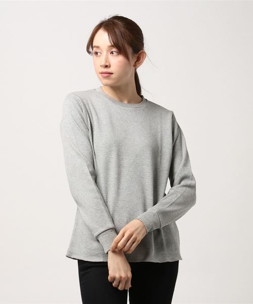 LOWRYS FARM（ローリーズファーム）の「ワッフルプルオーバー  789126 （Tシャツ/カットソー・レディース・ブラック/グレー/グリーン/ホワイト・LARGE/MEDIUM）」の9枚目の写真