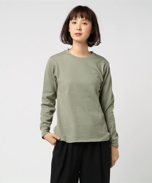 LOWRYS FARM（ローリーズファーム）の「ワッフルプルオーバー  789126 （Tシャツ/カットソー・レディース・ブラック/グレー/グリーン/ホワイト・LARGE/MEDIUM）」の10枚目の写真