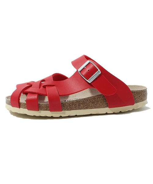★日本の職人技★ BIRKENSTOCK（ビルケンシュトック）の「PISA/ピサ レッド (WOMEN 靴