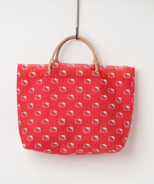 sanrio(サンリオ)の「ハローキティメッシュビーチBAG(トートバッグ)」|レッド