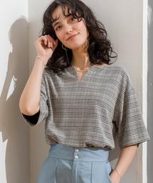 green label relaxing | KFC グレンチェック スキッパー カットソー(Tシャツ/カットソー)