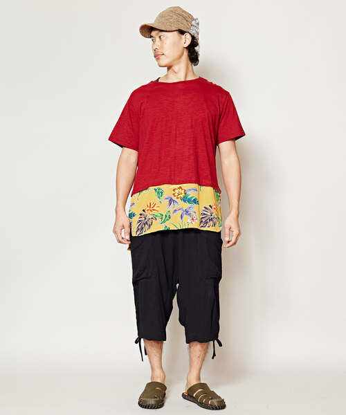 チャイハネ（チャイハネ）の「【チャイハネ】yul 無地コットン変形ハーフサルエルパンツ（その他パンツ・メンズ・ホワイト/ブラック/ベージュ/ブルー/グリーン/カーキ/マスタード・FREE）」の8枚目の写真