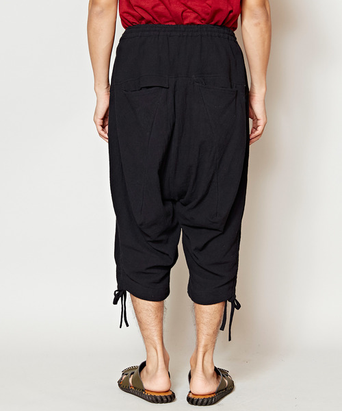 チャイハネ（チャイハネ）の「【チャイハネ】yul 無地コットン変形ハーフサルエルパンツ（その他パンツ・メンズ・ホワイト/ブラック/ベージュ/ブルー/グリーン/カーキ/マスタード・FREE）」の10枚目の写真