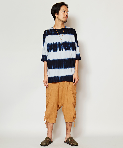 チャイハネ（チャイハネ）の「【チャイハネ】yul 無地コットン変形ハーフサルエルパンツ（その他パンツ・メンズ・ホワイト/ブラック/ベージュ/ブルー/グリーン/カーキ/マスタード・FREE）」の13枚目の写真