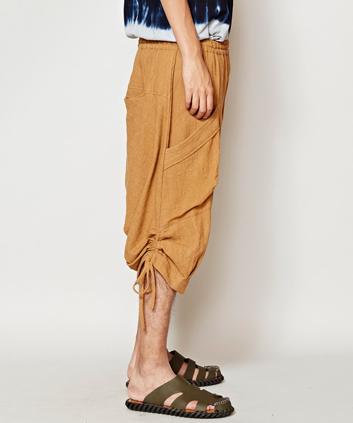 チャイハネ（チャイハネ）の「【チャイハネ】yul 無地コットン変形ハーフサルエルパンツ（その他パンツ・メンズ・ホワイト/ブラック/ベージュ/ブルー/グリーン/カーキ/マスタード・FREE）」の14枚目の写真