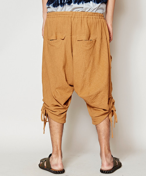 チャイハネ（チャイハネ）の「【チャイハネ】yul 無地コットン変形ハーフサルエルパンツ（その他パンツ・メンズ・ホワイト/ブラック/ベージュ/ブルー/グリーン/カーキ/マスタード・FREE）」の15枚目の写真