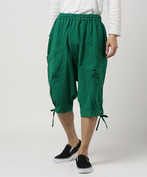 チャイハネ（チャイハネ）の「【チャイハネ】yul 無地コットン変形ハーフサルエルパンツ（その他パンツ・メンズ・ホワイト/ブラック/ベージュ/ブルー/グリーン/カーキ/マスタード・FREE）」の17枚目の写真