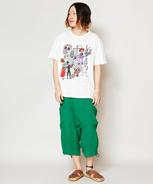 チャイハネ（チャイハネ）の「【チャイハネ】yul 無地コットン変形ハーフサルエルパンツ（その他パンツ・メンズ・ホワイト/ブラック/ベージュ/ブルー/グリーン/カーキ/マスタード・FREE）」の18枚目の写真