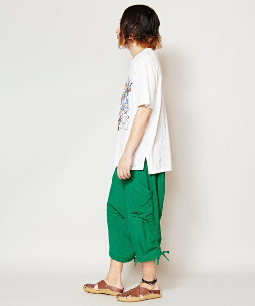 チャイハネ（チャイハネ）の「【チャイハネ】yul 無地コットン変形ハーフサルエルパンツ（その他パンツ・メンズ・ホワイト/ブラック/ベージュ/ブルー/グリーン/カーキ/マスタード・FREE）」の19枚目の写真