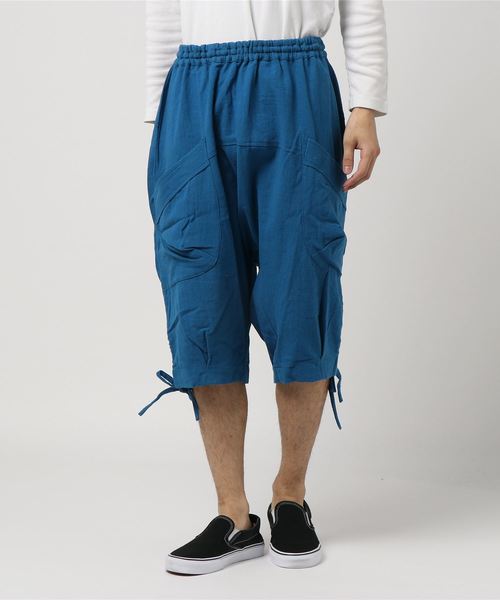 チャイハネ（チャイハネ）の「【チャイハネ】yul 無地コットン変形ハーフサルエルパンツ（その他パンツ・メンズ・ホワイト/ブラック/ベージュ/ブルー/グリーン/カーキ/マスタード・FREE）」の21枚目の写真