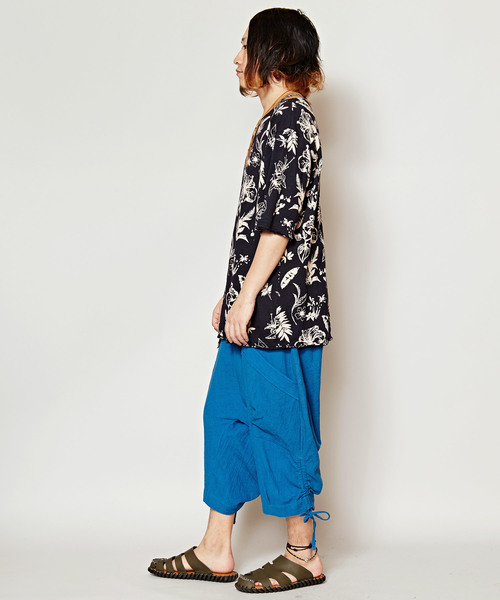 チャイハネ（チャイハネ）の「【チャイハネ】yul 無地コットン変形ハーフサルエルパンツ（その他パンツ・メンズ・ホワイト/ブラック/ベージュ/ブルー/グリーン/カーキ/マスタード・FREE）」の22枚目の写真