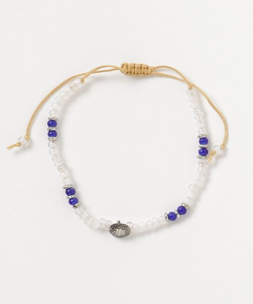 チャイハネ(チャイハネ)の「【チャイハネ】ビーズ&コンチョMEN'Sアンクレット(アンクレット・メンズ・ブルー/レッド/ターコイズブルー/ホワイト・FREE)」の2枚目の写真