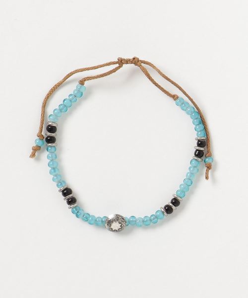 チャイハネ(チャイハネ)の「【チャイハネ】ビーズ&コンチョMEN'Sアンクレット(アンクレット・メンズ・ブルー/レッド/ターコイズブルー/ホワイト・FREE)」の3枚目の写真