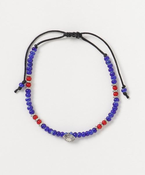 チャイハネ(チャイハネ)の「【チャイハネ】ビーズ&コンチョMEN'Sアンクレット(アンクレット・メンズ・ブルー/レッド/ターコイズブルー/ホワイト・FREE)」の4枚目の写真