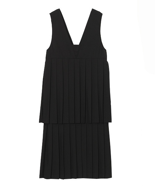 Candy Stripper（キャンディストリッパー）の「PLEATS OVERLAPPED ドレス（ワンピース・レディース・ブラック/ネイビー・1/2）」の2枚目の写真