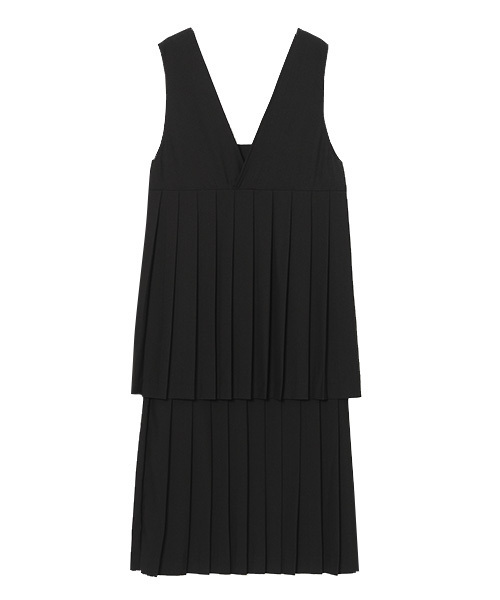 Candy Stripper（キャンディストリッパー）の「PLEATS OVERLAPPED ドレス（ワンピース・レディース・ブラック/ネイビー・1/2）」の3枚目の写真