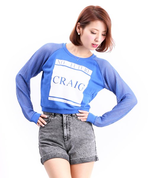 WEGO(ウィゴー)の「WEGO/デニムハイウエストショーツ(デニムパンツ・レディース・ホワイト/ブラック/グレー系その他/インディゴブルー・LARGE/MEDIUM)」の4枚目の写真