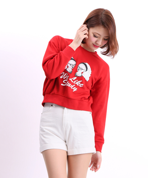 WEGO(ウィゴー)の「WEGO/デニムハイウエストショーツ(デニムパンツ・レディース・ホワイト/ブラック/グレー系その他/インディゴブルー・LARGE/MEDIUM)」の2枚目の写真