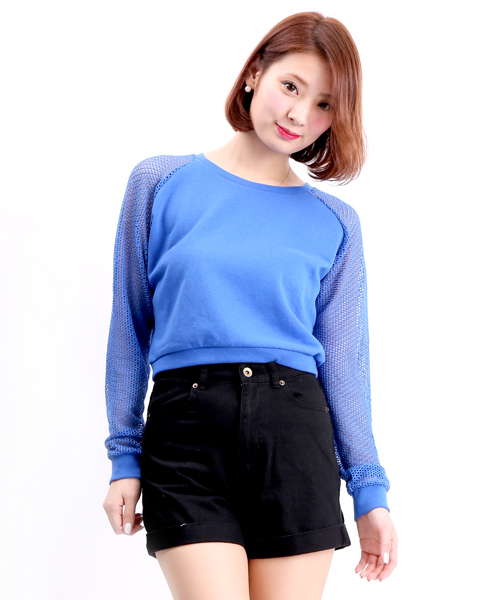 WEGO(ウィゴー)の「WEGO/デニムハイウエストショーツ(デニムパンツ・レディース・ホワイト/ブラック/グレー系その他/インディゴブルー・LARGE/MEDIUM)」の3枚目の写真