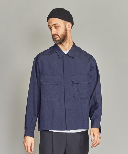BEAUTY&amp;YOUTH UNITED ARROWS - 6 マーブルナイロンシャツ BEAUTY&YOUTH UNITED ARROWS｜<6(ROKU)>コットンナイロン シアー