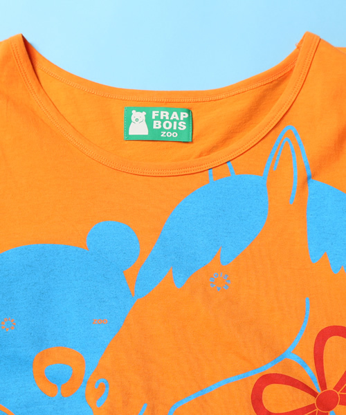 FRAPBOIS（フラボア）の「ホースベアT（Tシャツ/カットソー・レディース・ホワイト×ブラック/ネイビー/オレンジ・1）」の8枚目の写真