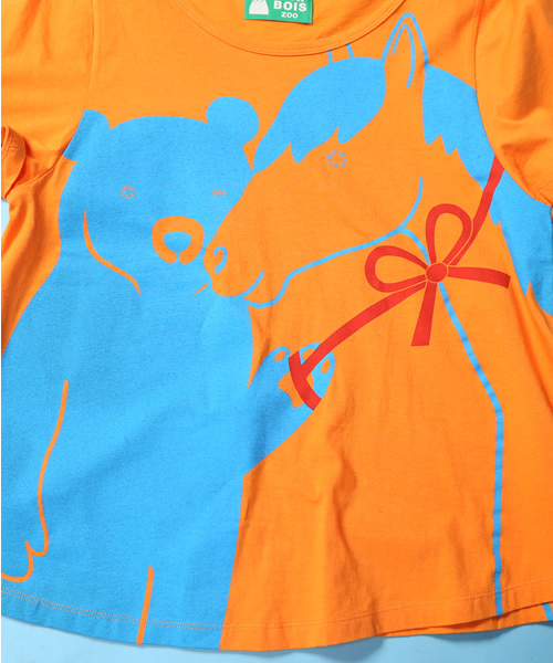 FRAPBOIS（フラボア）の「ホースベアT（Tシャツ/カットソー・レディース・ホワイト×ブラック/ネイビー/オレンジ・1）」の10枚目の写真