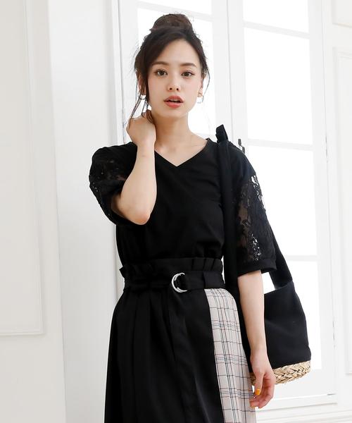 Girly Doll(ガーリードール)の「花柄レース カットソー(Tシャツ/カットソー・レディース・ホワイト/ブラック/ベージュ/ネイビー/ホワイト系その他/ブラック系その他/ベージュ系その他/ブルー系その他・FREE)」の18枚目の写真