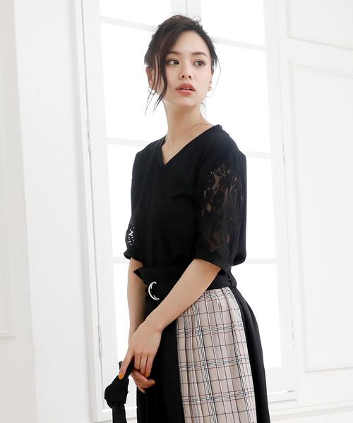 Girly Doll(ガーリードール)の「花柄レース カットソー(Tシャツ/カットソー・レディース・ホワイト/ブラック/ベージュ/ネイビー/ホワイト系その他/ブラック系その他/ベージュ系その他/ブルー系その他・FREE)」の20枚目の写真