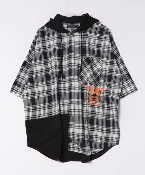 【セール】RINGS カット切り替え BIG シャツ（シャツ/ブラウス）｜JUGLANS（ユグランス）