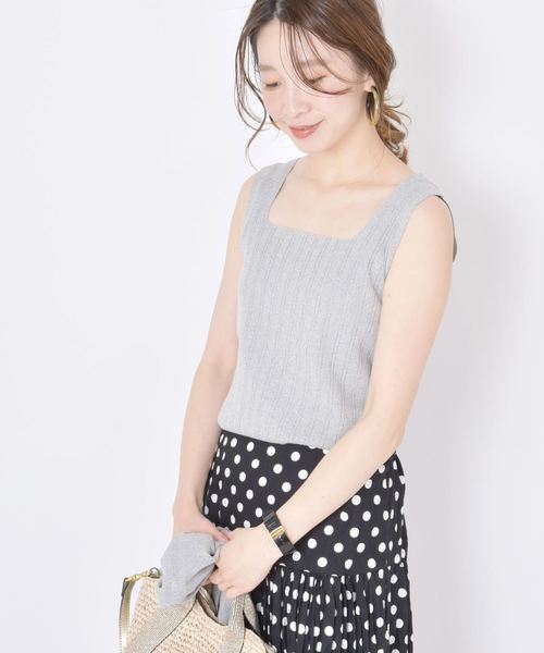 SHIPS（シップス）の「アンサンブルニット（ニット/セーター・レディース・ナチュラル/ライム/ブラック・ONE SIZE）」の2枚目の写真