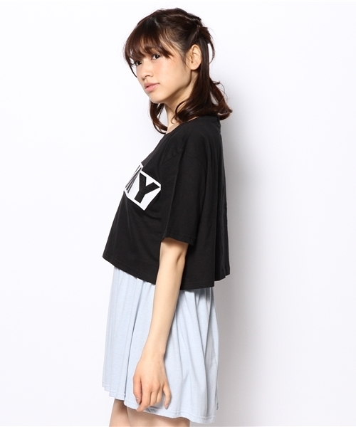 DAMMY（ダミー）の「DAMMY/ショートTシャツ（Tシャツ/カットソー・レディース・ホワイト/ブラック・FREE）」の6枚目の写真