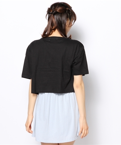 DAMMY（ダミー）の「DAMMY/ショートTシャツ（Tシャツ/カットソー・レディース・ホワイト/ブラック・FREE）」の7枚目の写真