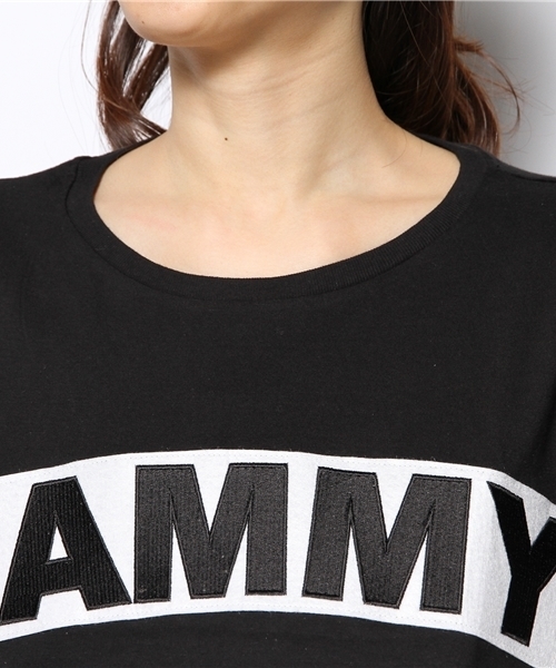 DAMMY（ダミー）の「DAMMY/ショートTシャツ（Tシャツ/カットソー・レディース・ホワイト/ブラック・FREE）」の8枚目の写真