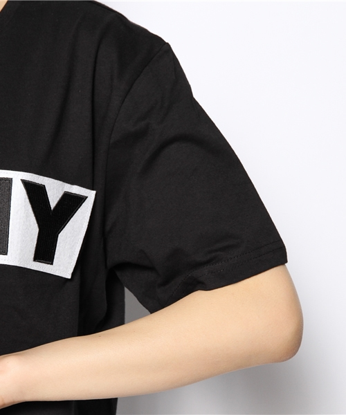 DAMMY（ダミー）の「DAMMY/ショートTシャツ（Tシャツ/カットソー・レディース・ホワイト/ブラック・FREE）」の9枚目の写真