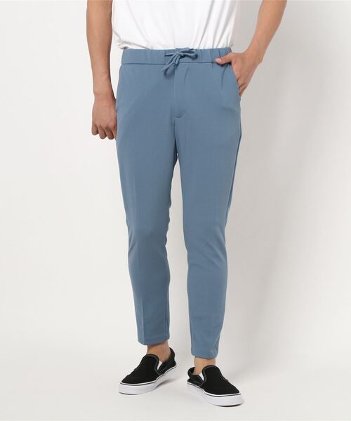 Bling Leads（ブリングリーズ）の「【Bk】梨地 スリムテーパードパンツ（スラックス・メンズ・ブラック/ベージュ/ネイビー/ライトベージュ/ブラウン/チャコールグレー/ブルー/グレイッシュベージュ・MEDIUM/LARGE/X-LARGE）」の8枚目の写真