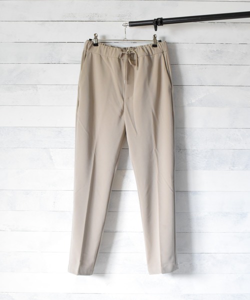 Bling Leads（ブリングリーズ）の「【Bk】梨地 スリムテーパードパンツ（スラックス・メンズ・ブラック/ベージュ/ネイビー/ライトベージュ/ブラウン/チャコールグレー/ブルー/グレイッシュベージュ・MEDIUM/LARGE/X-LARGE）」の5枚目の写真