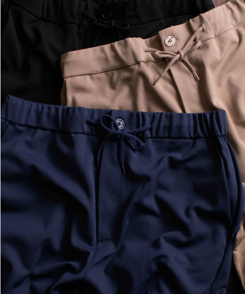 Bling Leads（ブリングリーズ）の「【Bk】梨地 スリムテーパードパンツ（スラックス・メンズ・ブラック/ベージュ/ネイビー/ライトベージュ/ブラウン/チャコールグレー/ブルー/グレイッシュベージュ・MEDIUM/LARGE/X-LARGE）」の19枚目の写真