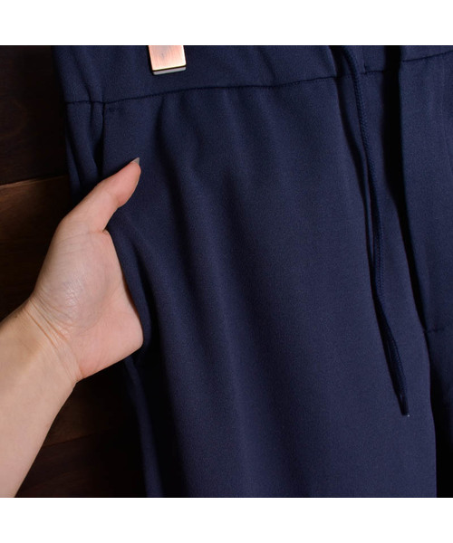 Bling Leads（ブリングリーズ）の「【Bk】梨地 スリムテーパードパンツ（スラックス・メンズ・ブラック/ベージュ/ネイビー/ライトベージュ/ブラウン/チャコールグレー/ブルー/グレイッシュベージュ・MEDIUM/LARGE/X-LARGE）」の16枚目の写真